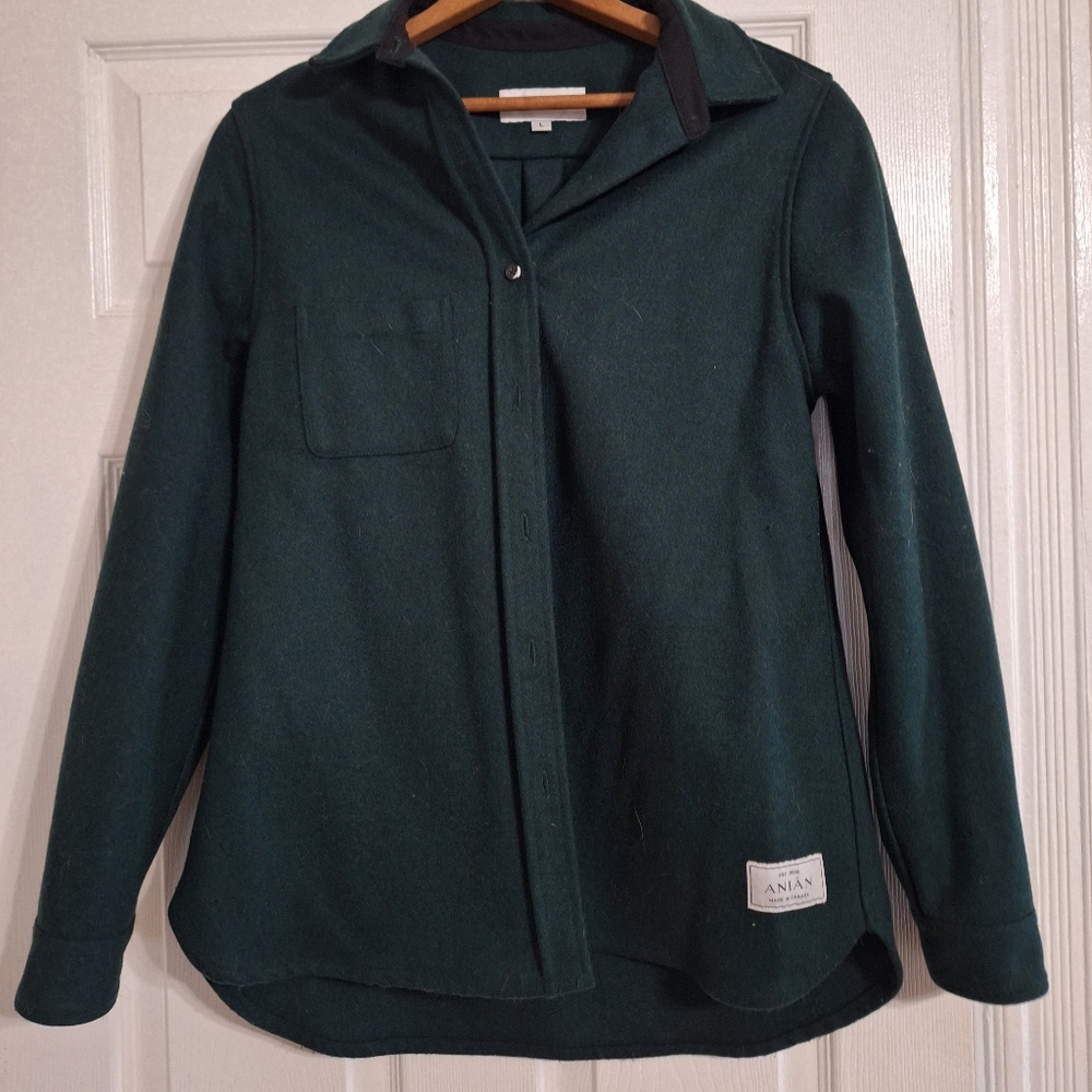 Anian Modern Melton Wool Shacket